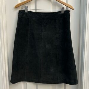 Vintage 100% Suede CO & EDDY Women’s Black  knee length Skirt, Size 8